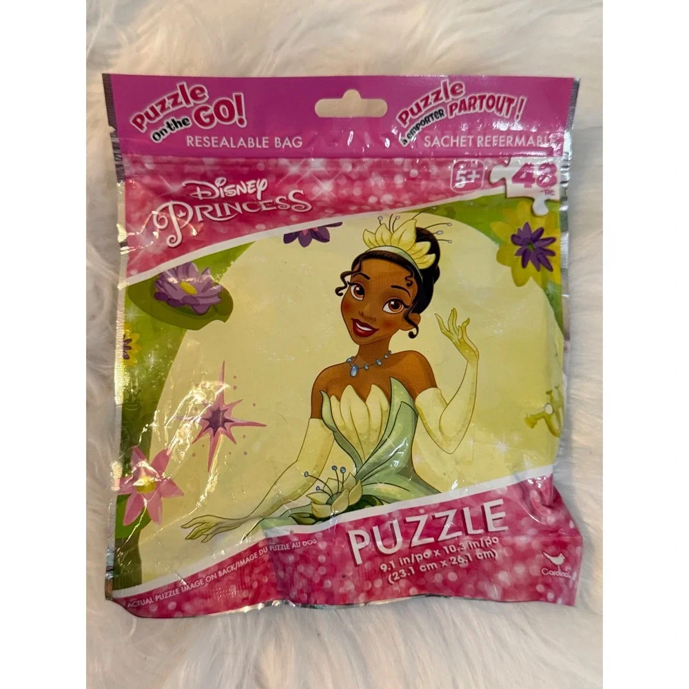 Disney Princess Tiana Puzzle on the Go 48 Piece Resealable Bag Cardinal New